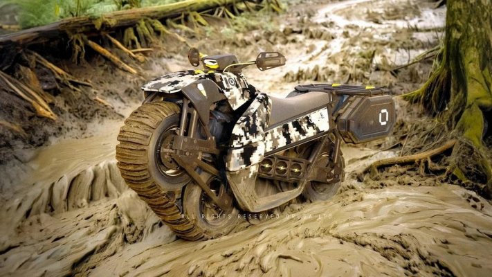 Gąsienicowy motocykl. Oruga Unitrack ma pokonać każdy teren, również bagno