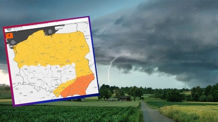 W poniedziałek niemal stacjonarne burze z deszczem, a nawet gradem - uprzedza IMGW. Gdzie może być niebezpiecznie?